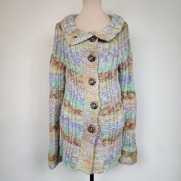 Free People Rainbow Cardigan Sweater - Picture 2 of 7